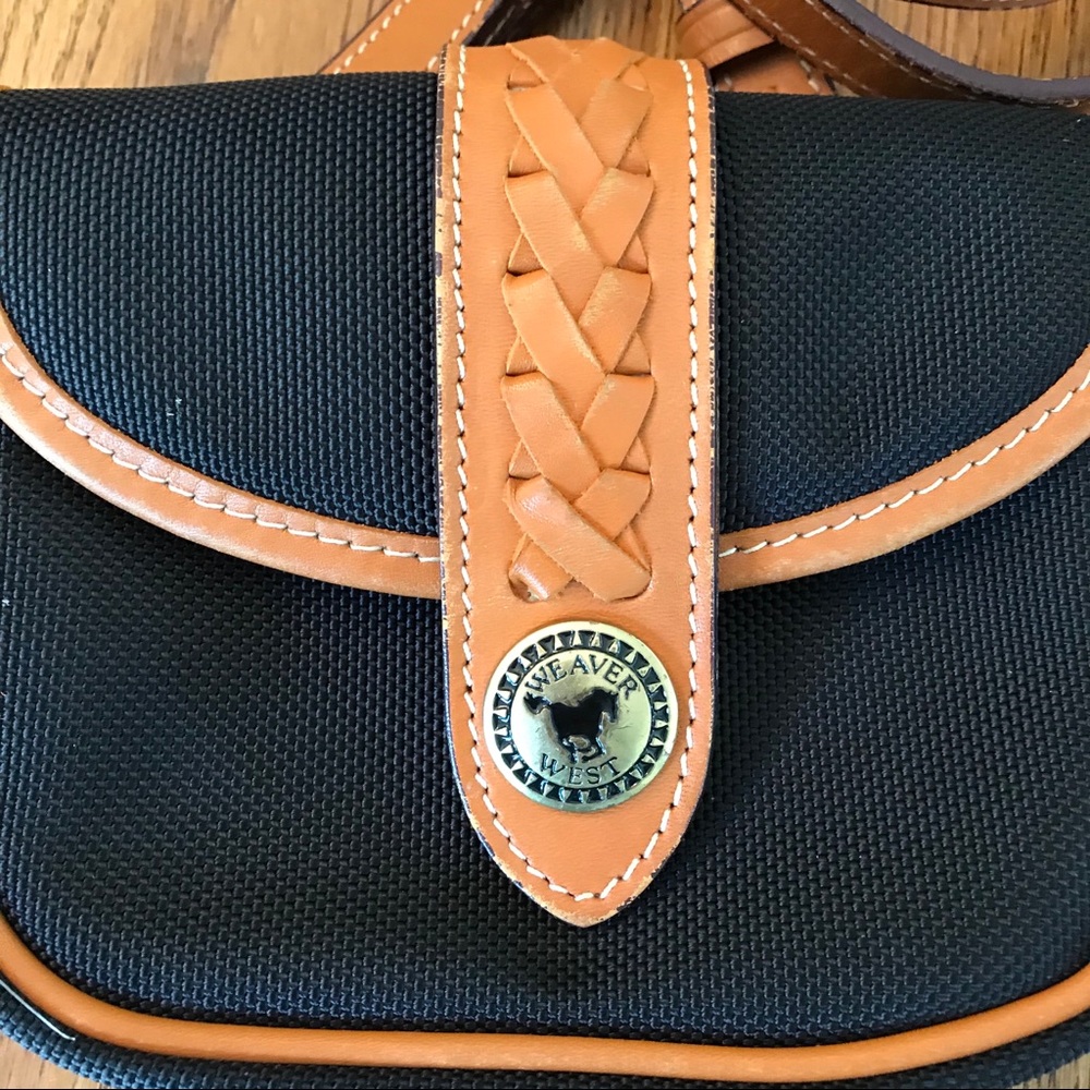 Weaver West Small Crossbody Bag Leather Trim